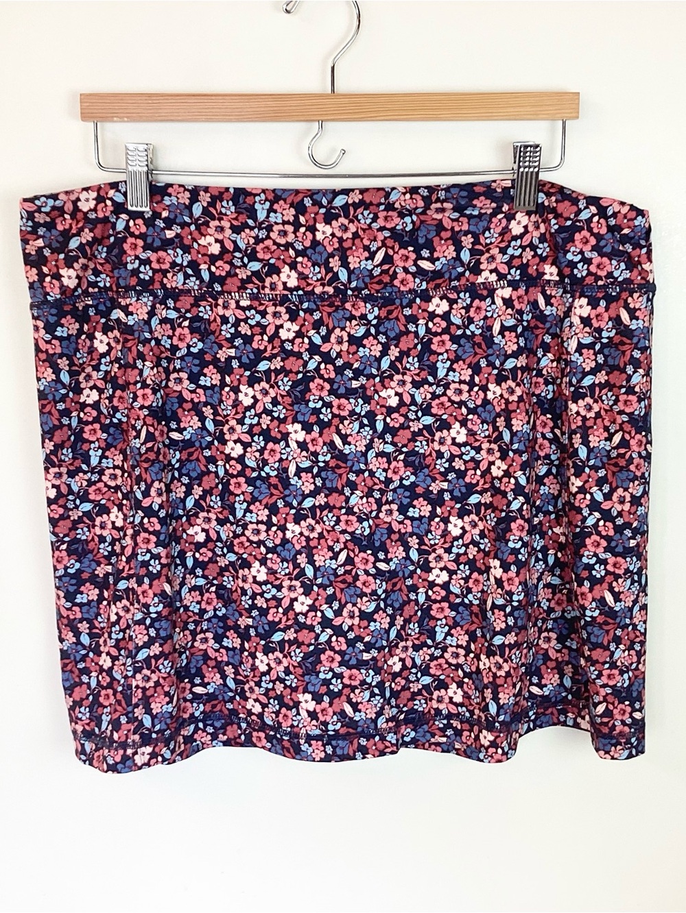 J.Jill Fit Floral A-Line Knit Skort - Blue - LP